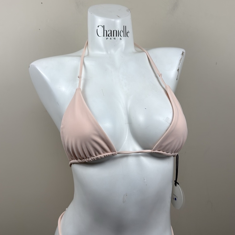 NWT REVOLVE X Tularosa powder pink small string bikini top only